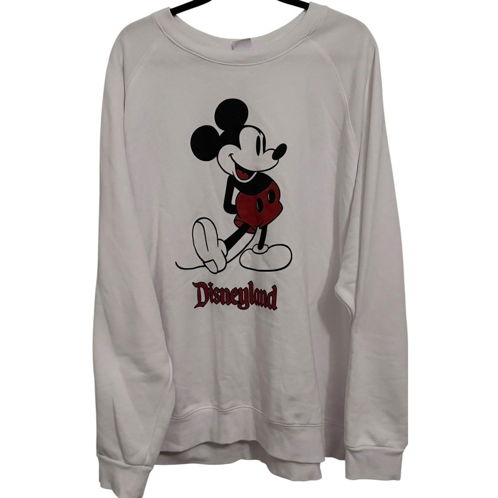 Walt Disney Oversized Sweater Unisex White  Mickey Mouse Disneyland  3X